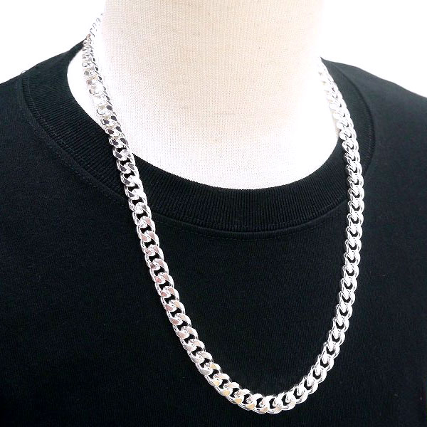 SILVERCHAIN NECKLACE -PLANTING WHITESILVER 喜平 60cm×8mm-