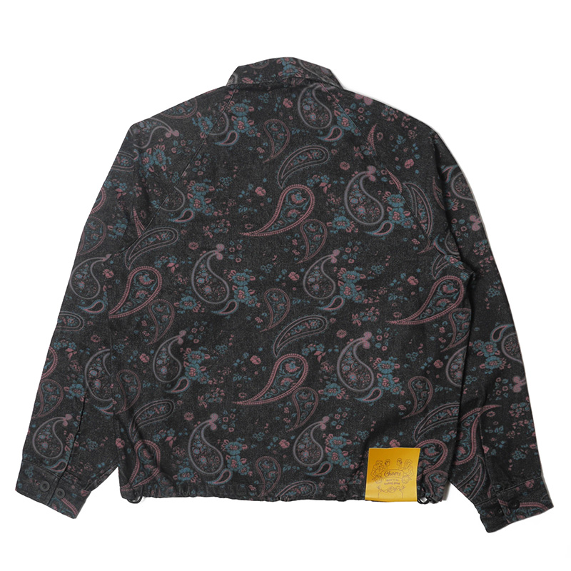 Cheers(チアーズ)/ PAISLEY DENIM ZIP JACKET -BLACK-