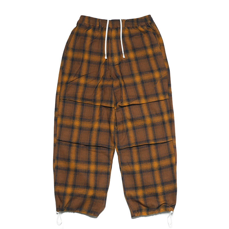 CHECK WT PANTS -YELLOW-