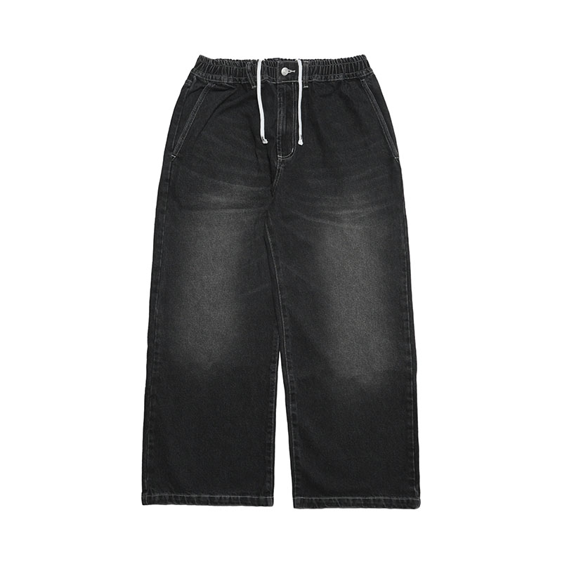 BAGGY DENIM PANTS -U.BLACK-