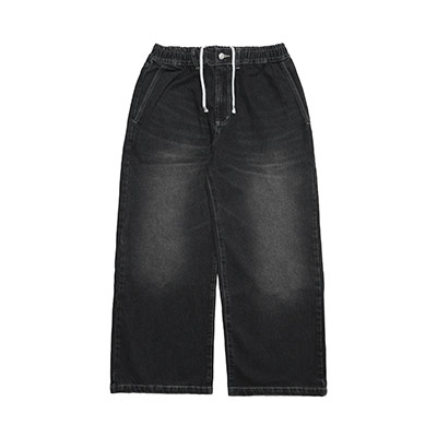 BAGGY DENIM PANTS -U.BLACK-