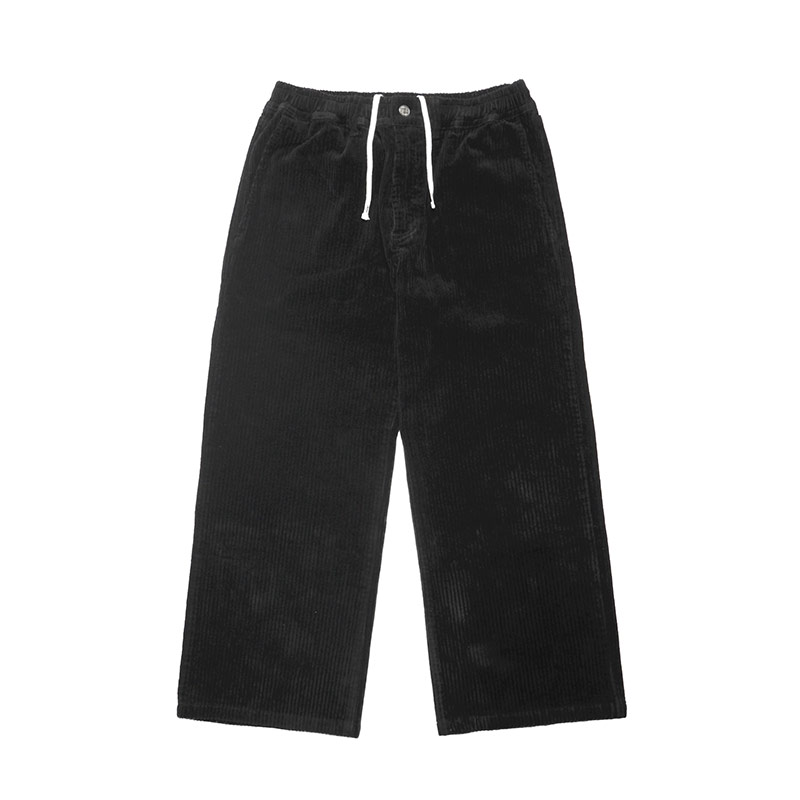 BAGGY CORDUROY PANTS -BLACK-