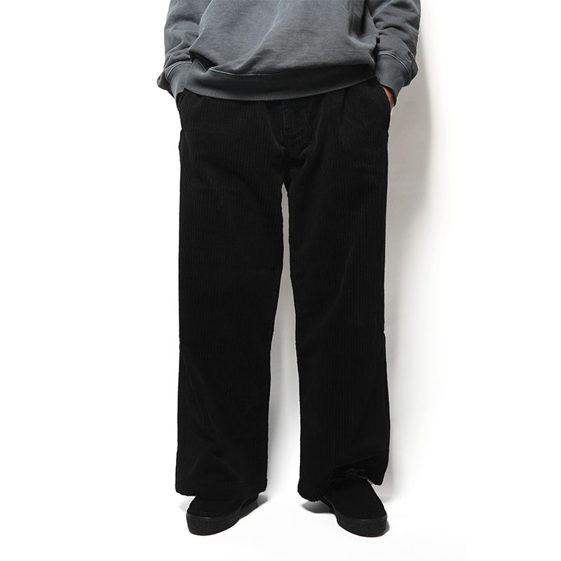 BAGGY CORDUROY PANTS -BLACK-