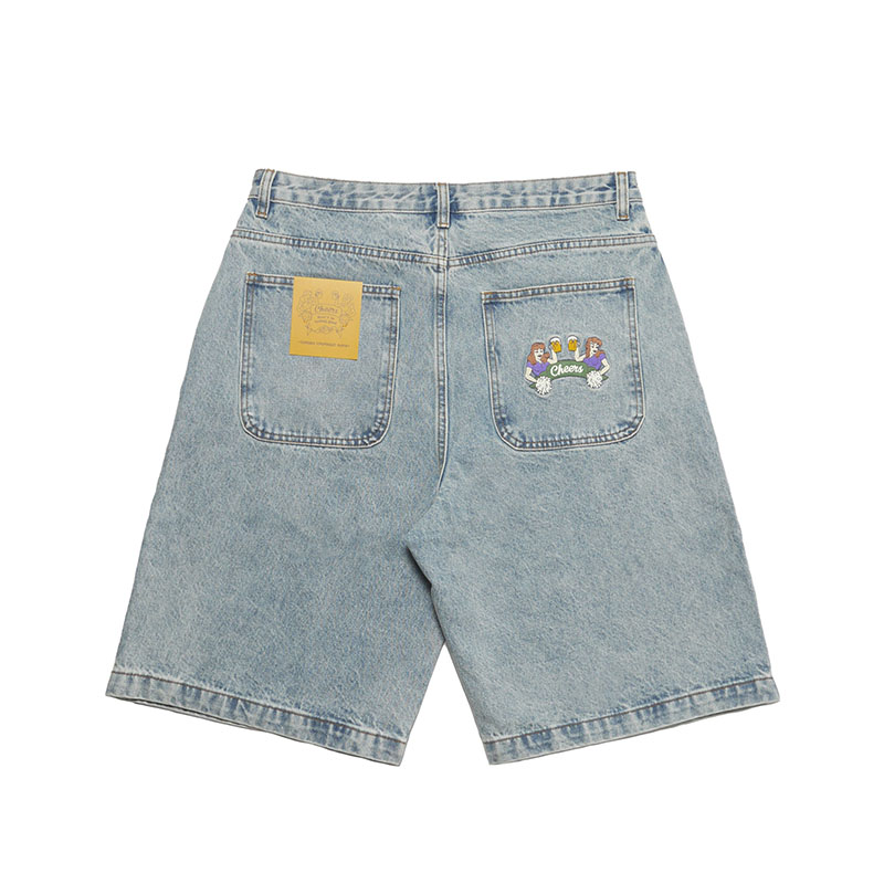 BIG DENIM SHORTS -USED.INDIGO-