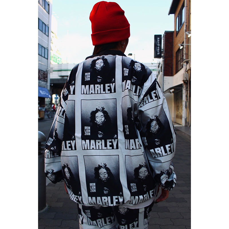 BOB MARLEY RV TRACK JACKET -BLACK/WHITE-