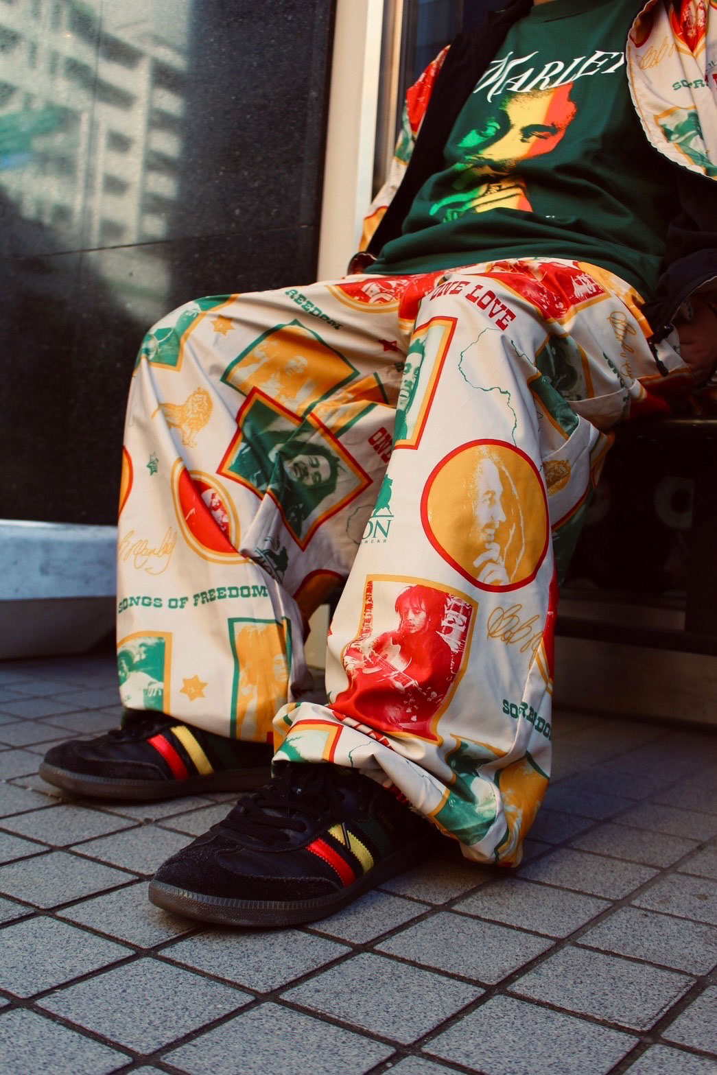 BOB MARLEY RV TRACK PANTS -MULTI-