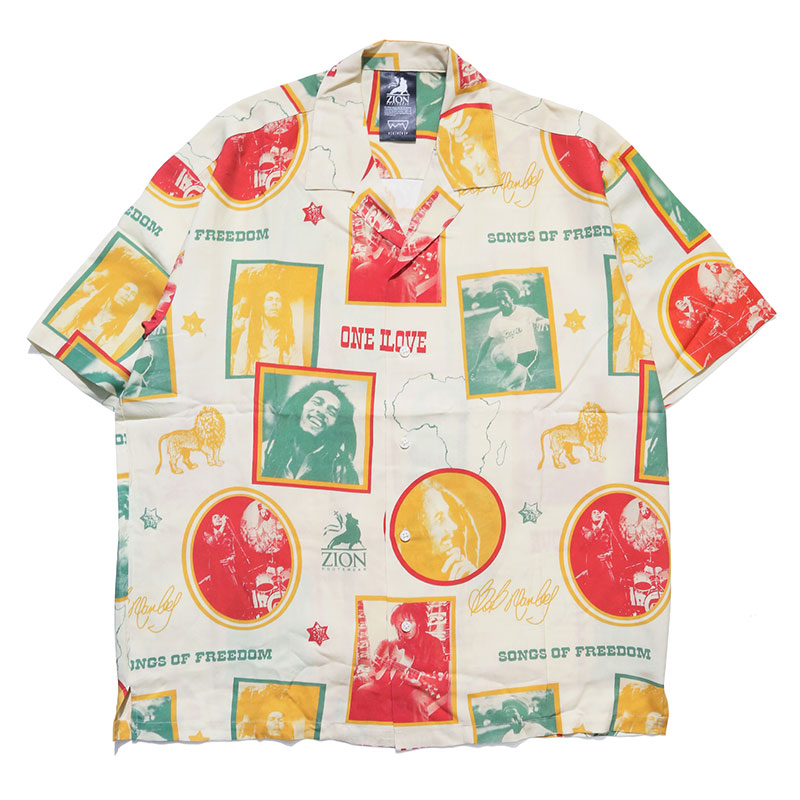 BOB MARLEY ALOHA SHIRTS -NATURAL-