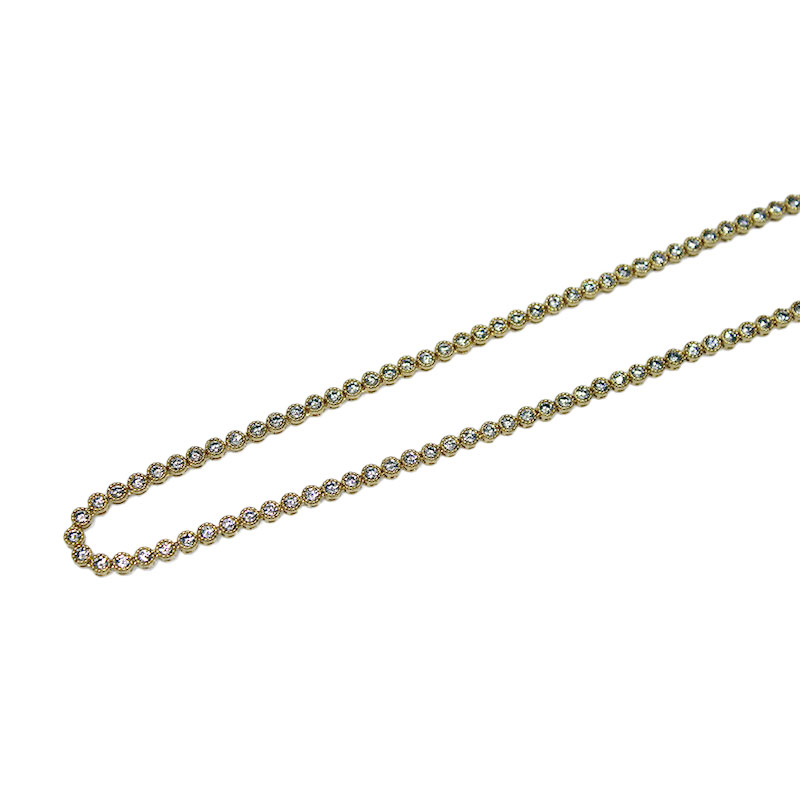 GOLD TENNIS NECKLACE -50cm×0.3cm-