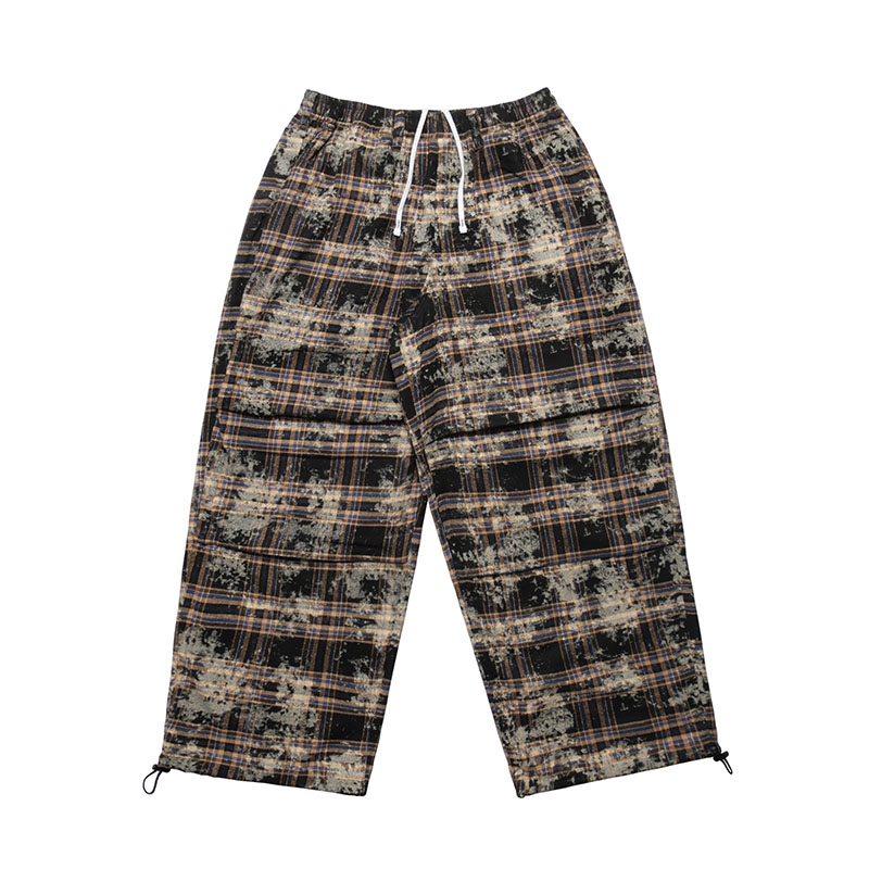 WT CHECK PANTS -BLACK-