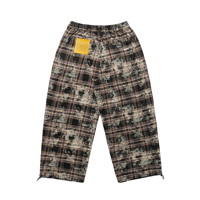 WT CHECK PANTS -BLACK-