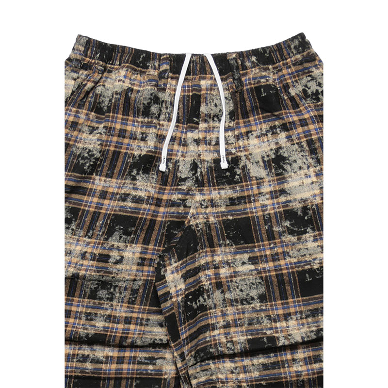 WT CHECK PANTS -BLACK-