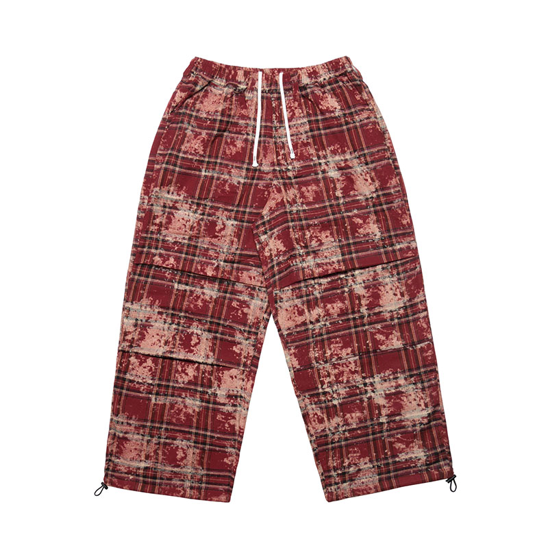 WT CHECK PANTS -RED-
