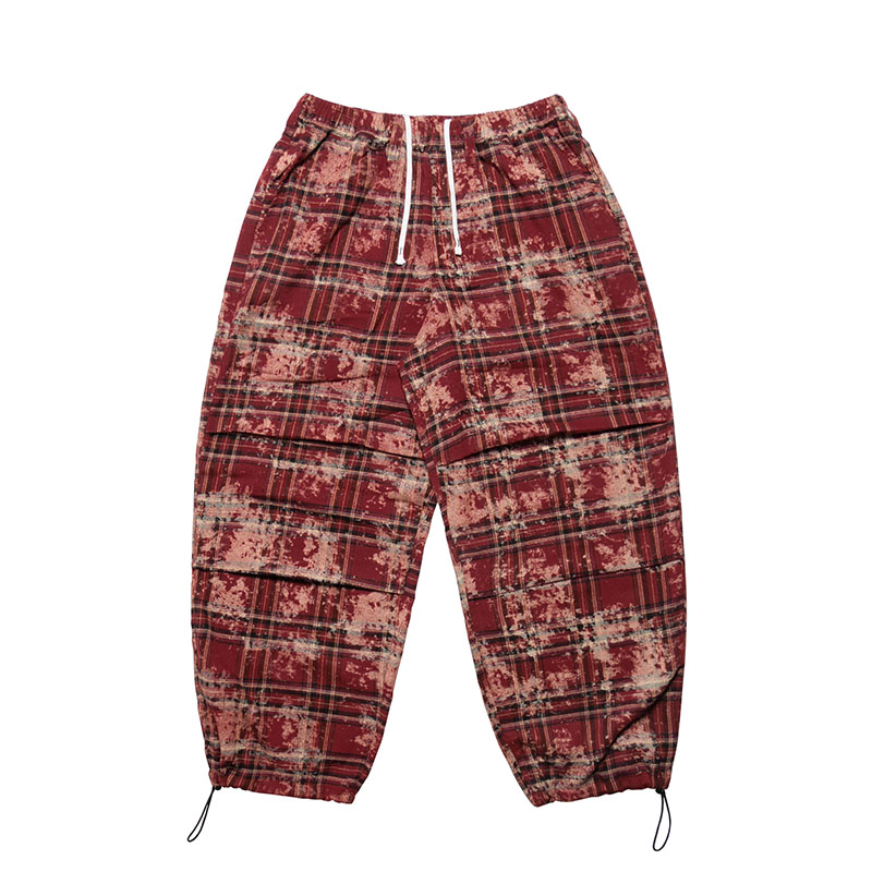 WT CHECK PANTS -RED-