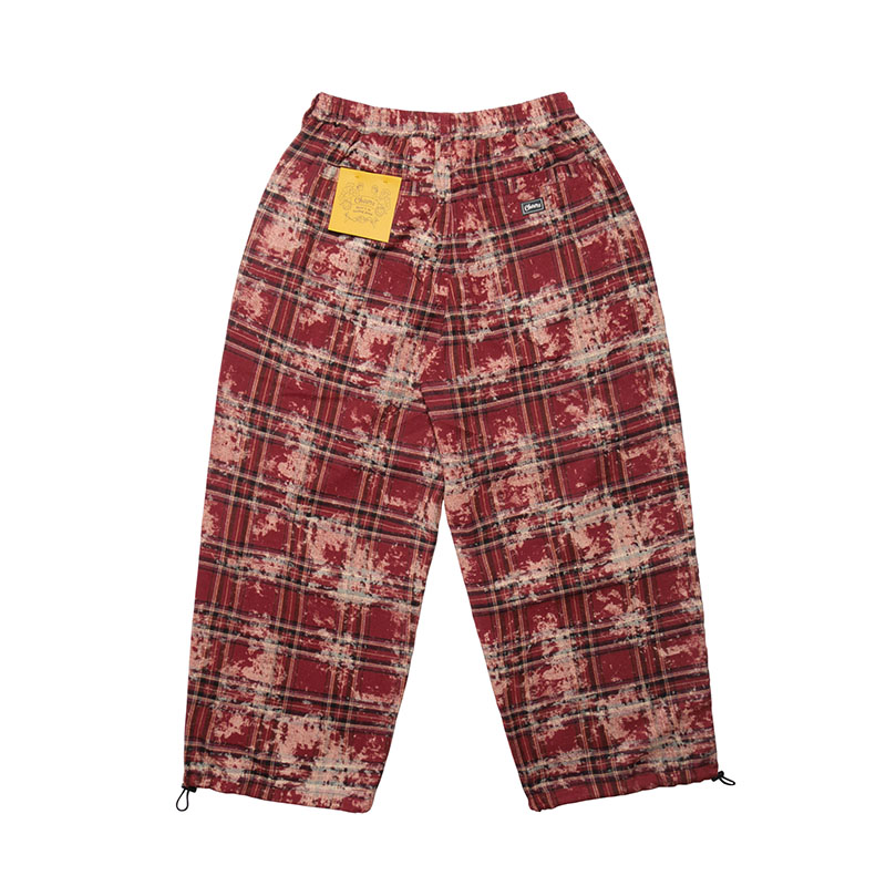 WT CHECK PANTS -RED-