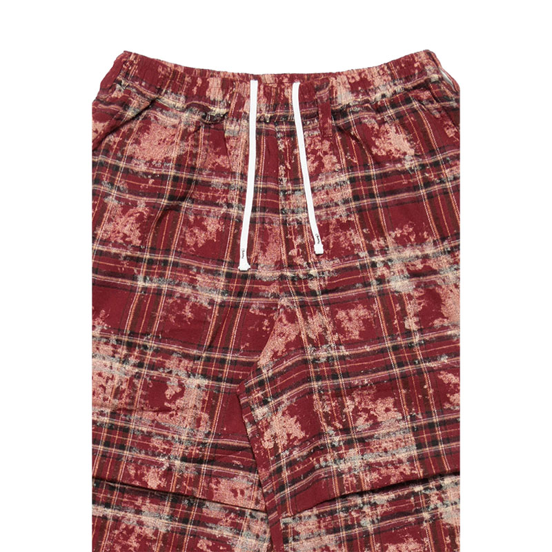 WT CHECK PANTS -RED-