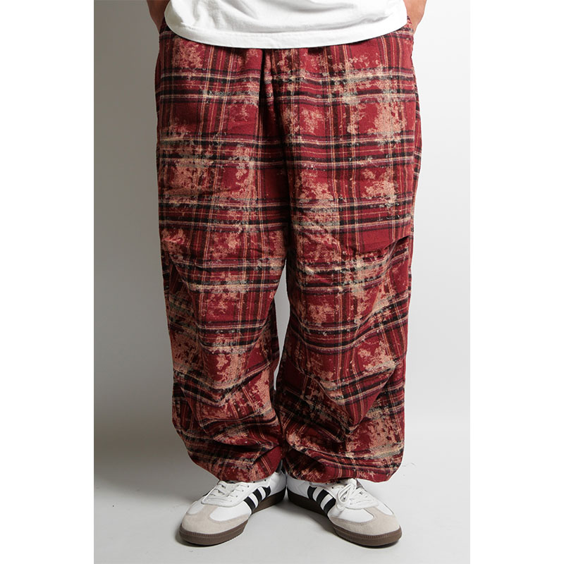 WT CHECK PANTS -RED-