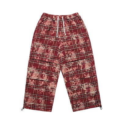 WT CHECK PANTS -RED-