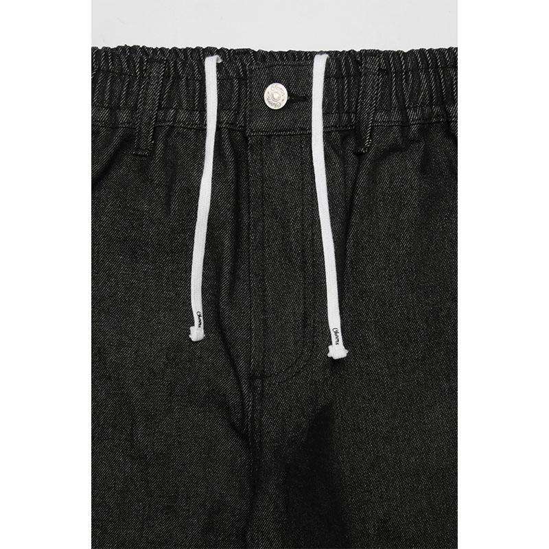 (R)BAGGY DENIM PANTS -BLACK-