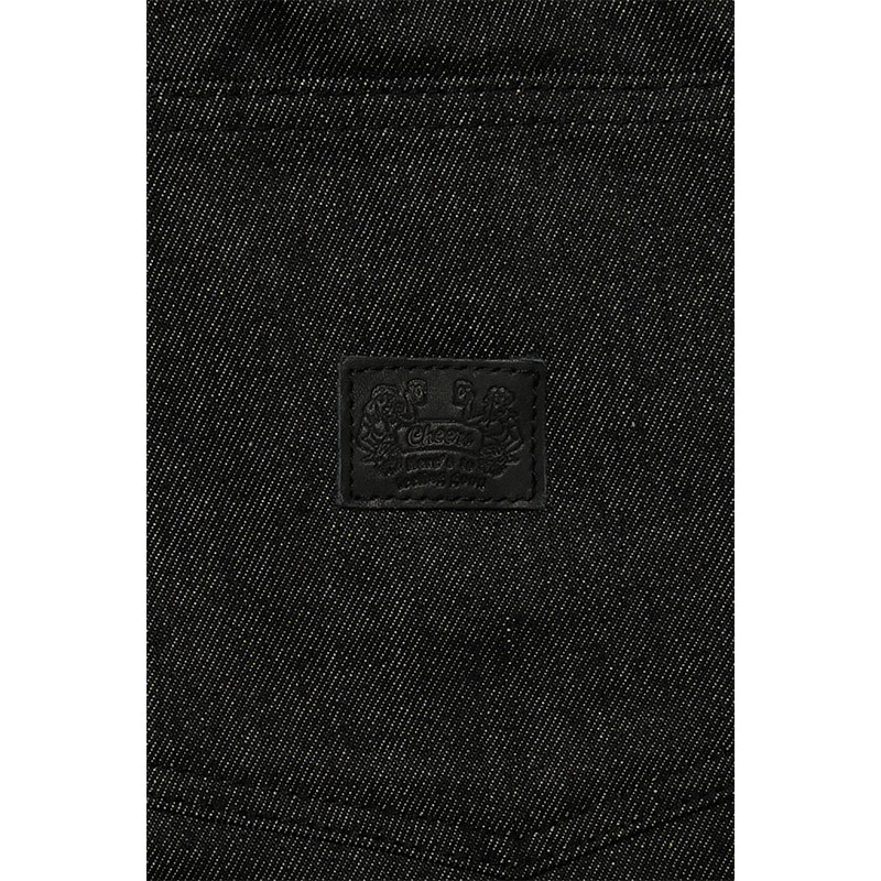 (R)BAGGY DENIM PANTS -BLACK-