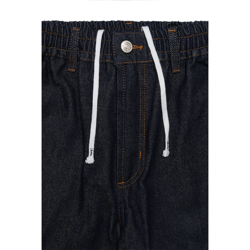 (R)BAGGY DENIM PANTS -NAVY-