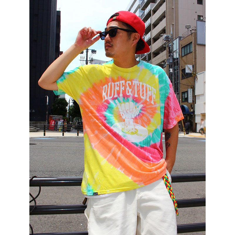 RUFF&TUFF TIE-DYE T-SHIRT -RASTA-