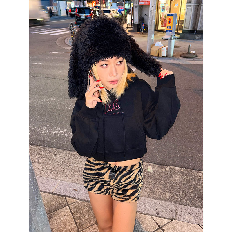 LIL STONE CROPPED HOODIE