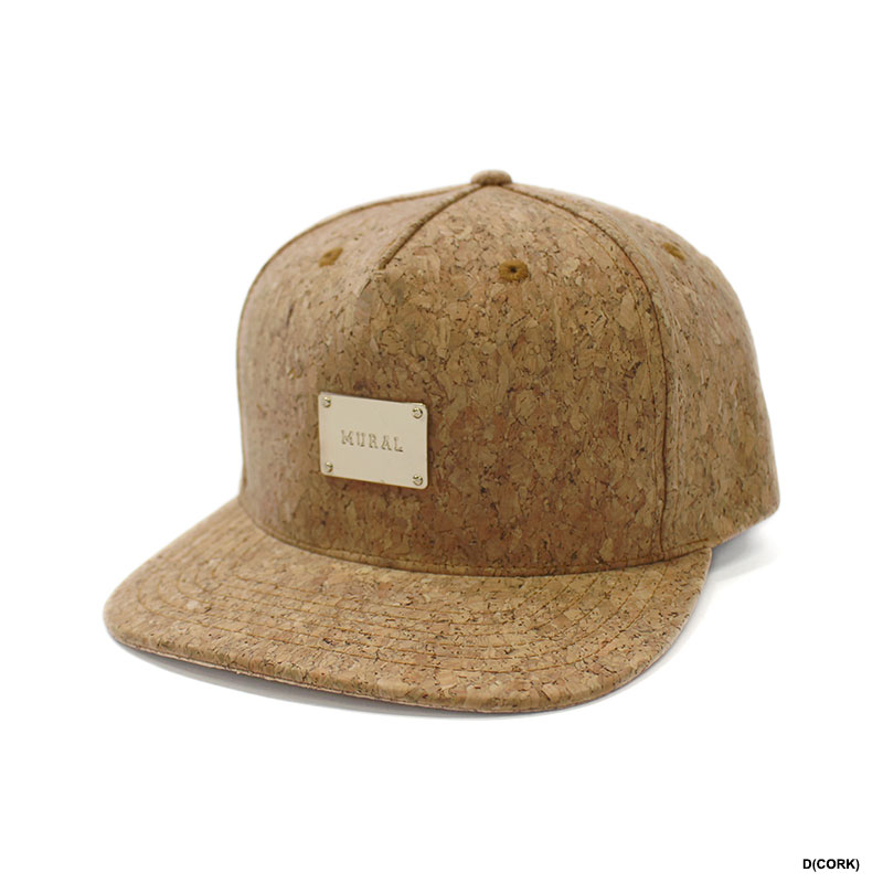 METAL PLATE SNAPBACK CAP -CORK-