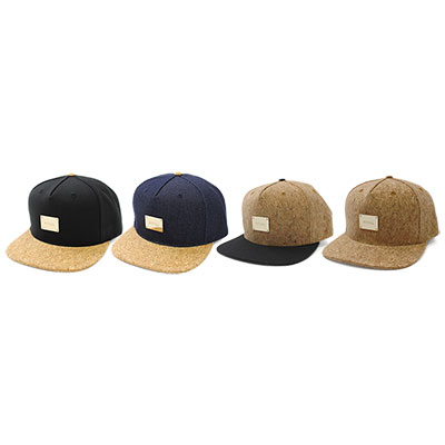 METAL PLATE SNAPBACK CAP -CORK-