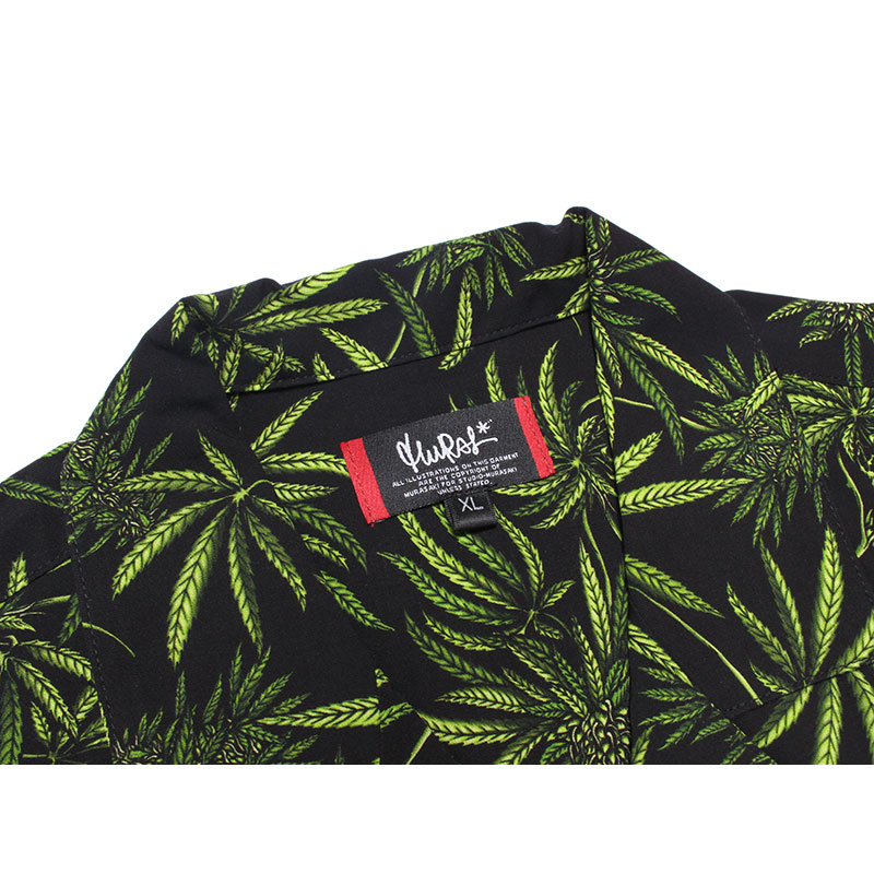 PATTERN ALOHA SHIRT -BLACK-