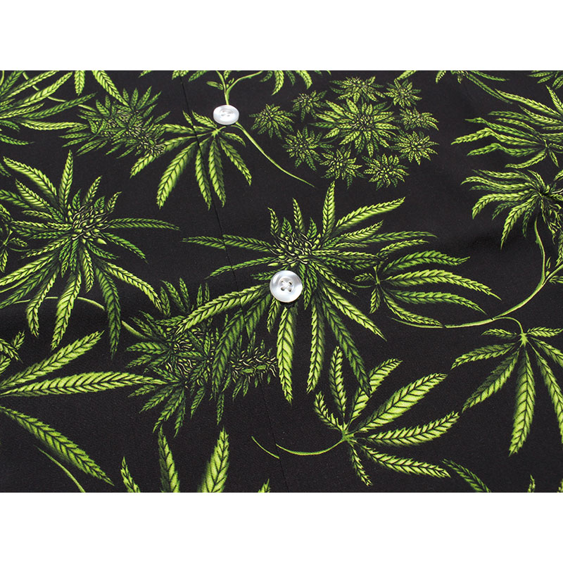 PATTERN ALOHA SHIRT -BLACK-