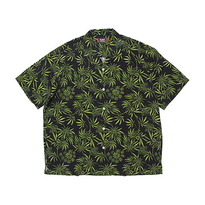 PATTERN ALOHA SHIRT -BLACK-