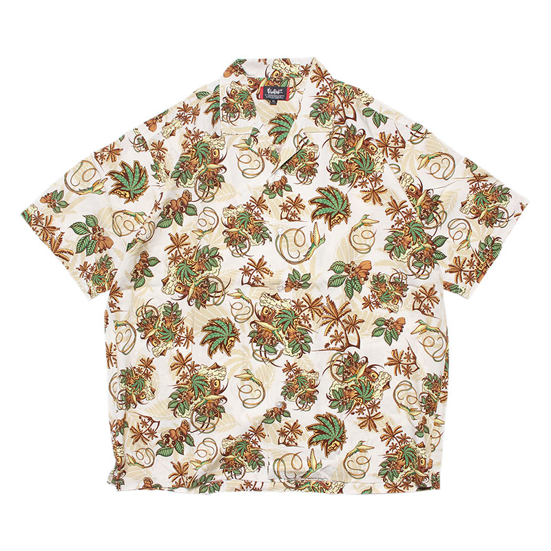 PATTERN ALOHA SHIRT -WHITE-