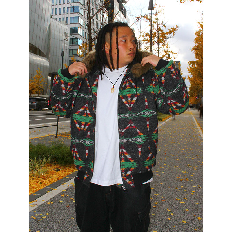 NATIVE RASTA JACKET -BLACK-