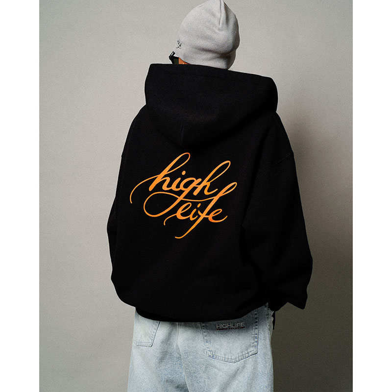 Cursive Zip Hoodie