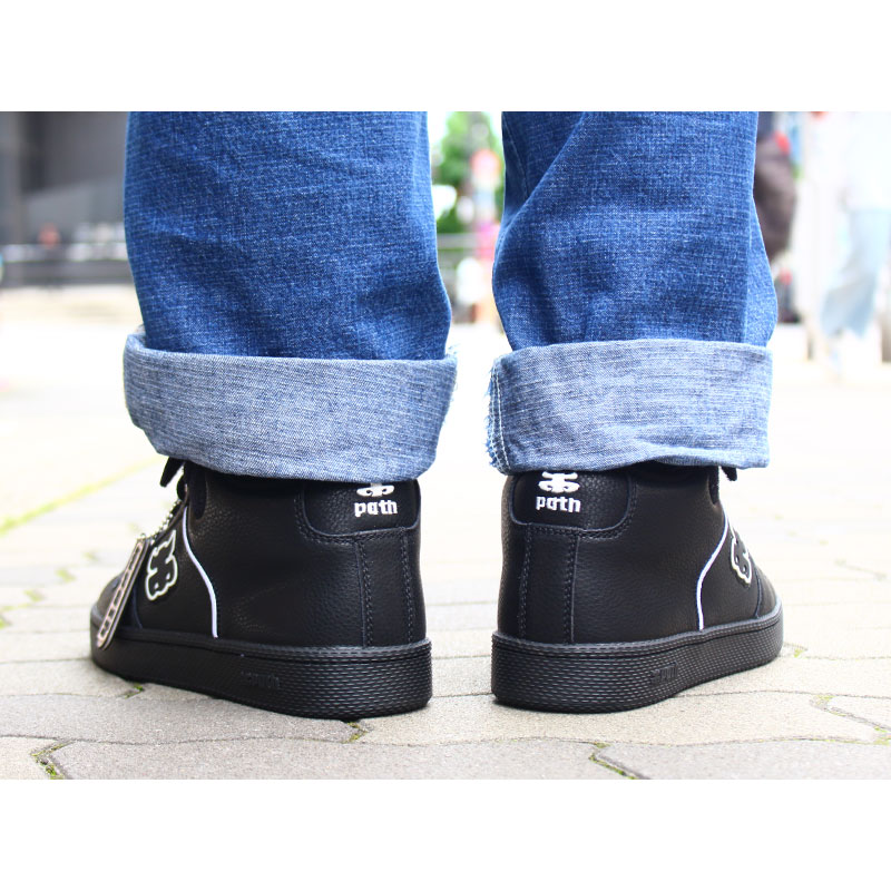 I PATH/ GRASSHOPPER -BLACK LEATHER-