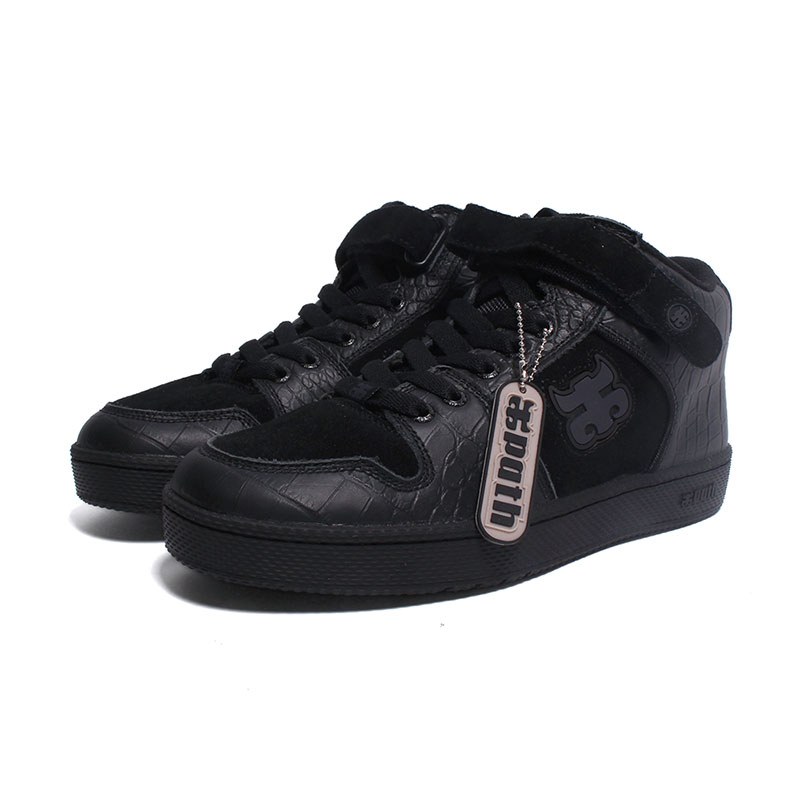 I PATH/ GRASSHOPPER -BLACK CROC LEATHER-