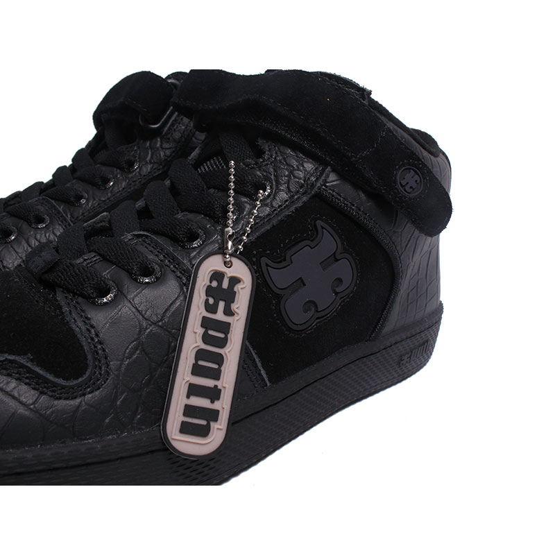 I PATH/ GRASSHOPPER -BLACK CROC LEATHER-