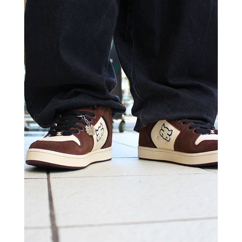 GRASSHOPPER EMBOSSED -BROWN SUEDE-