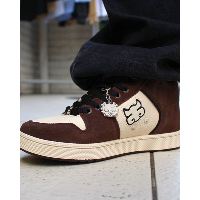 GRASSHOPPER EMBOSSED -BROWN SUEDE-