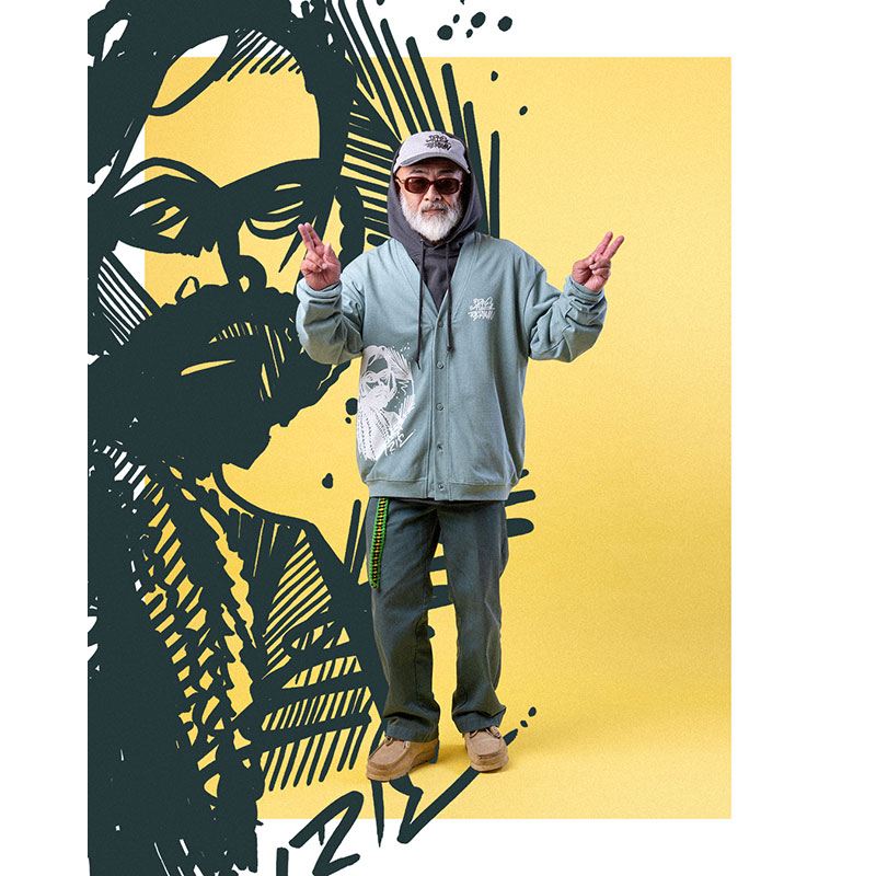 ×かねこじんこう a.k.a kanegooo IRIE RASTAMAN CARDIGAN