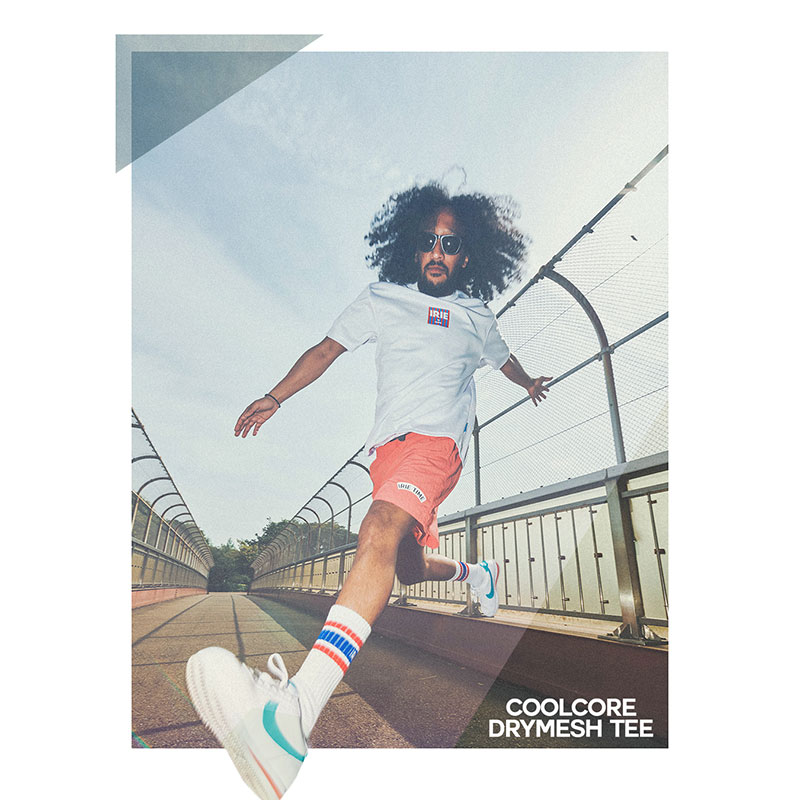 IRIE BOX LOGO COOLCORE DRYMESH TEE