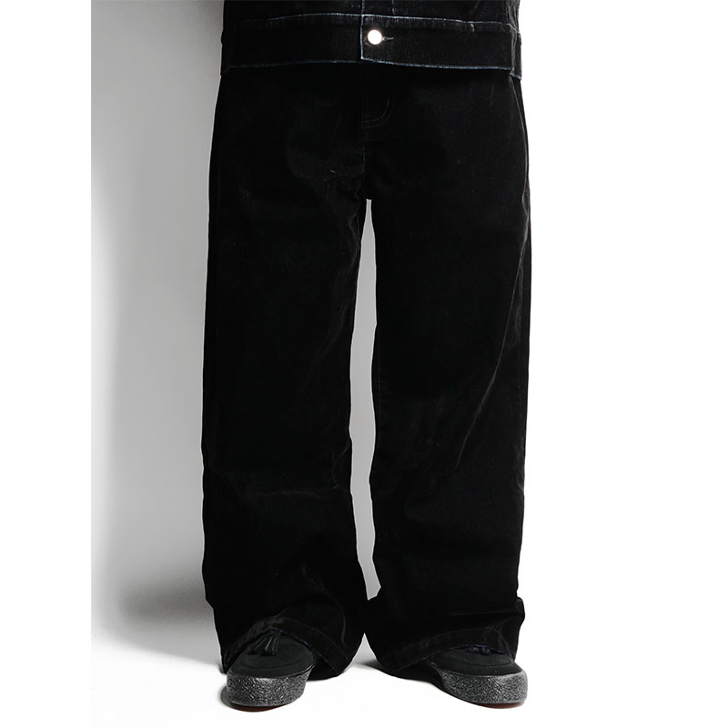 (V)DENIM BAGGY PANTS -BLACK-