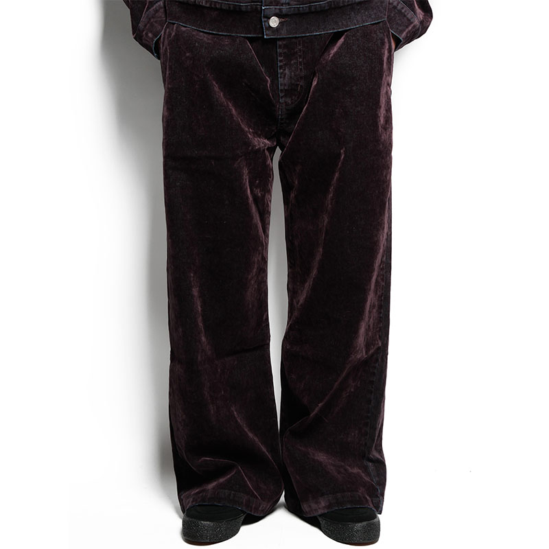 (V)DENIM BAGGY PANTS -PURPLE-
