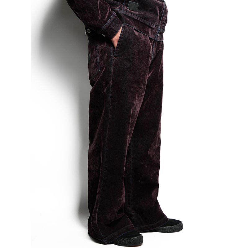 (V)DENIM BAGGY PANTS -PURPLE-