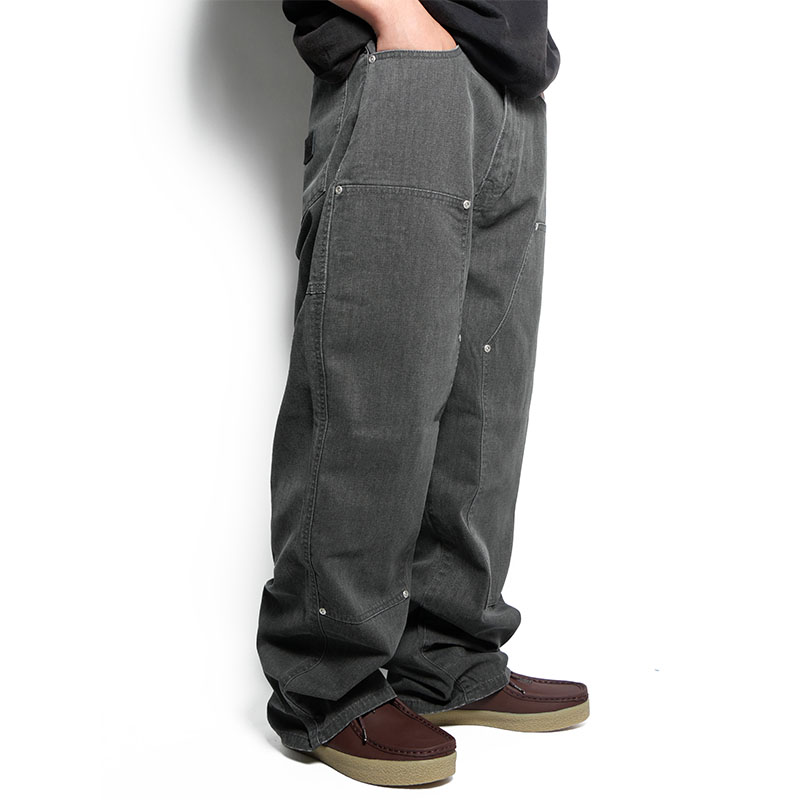 HB DOUBLE KNEE PANTS -BLACK-