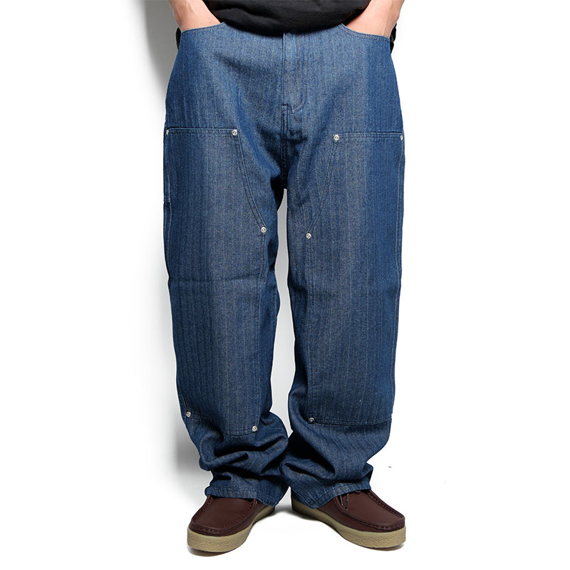 HB DOUBLE KNEE PANTS -NAVY-