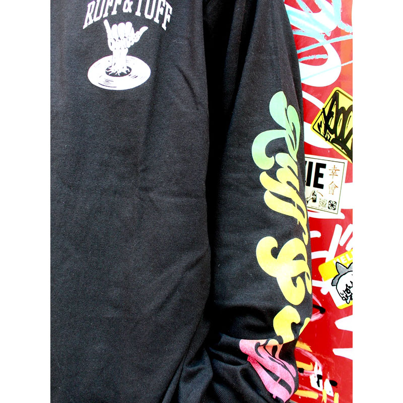 RUFF&TUFF SLEEVE L/S T-SHIRT -BLACK-