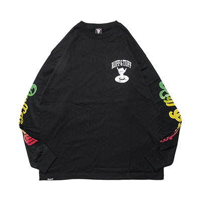 RUFF&TUFF SLEEVE L/S T-SHIRT -BLACK-