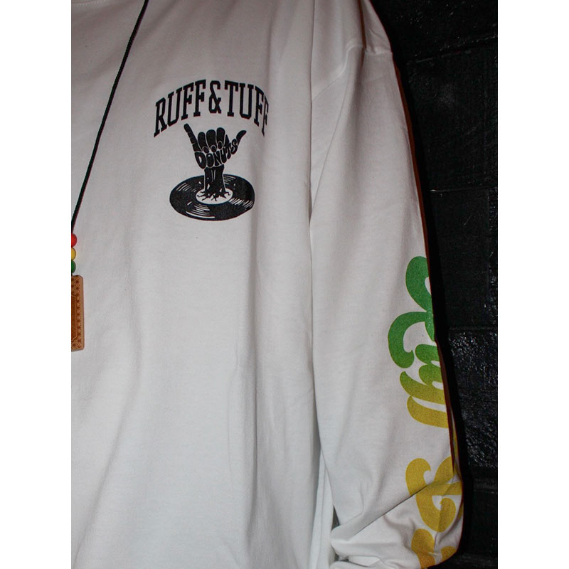 RUFF&TUFF SLEEVE L/S T-SHIRT -WHITE-