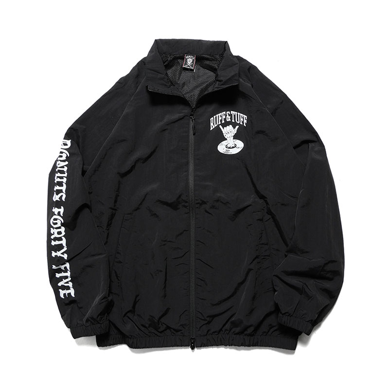 OLD ENGLISH NYLON JACKET -BLACK-